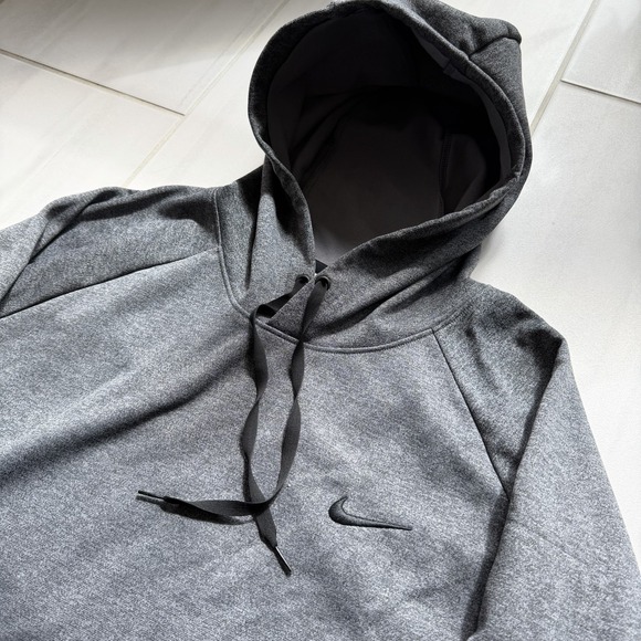 Nike Mens Therma-Fit Training Hoodie Fleece Pullover Size XL Gray DQ4834-071 - Picture 2 of 9